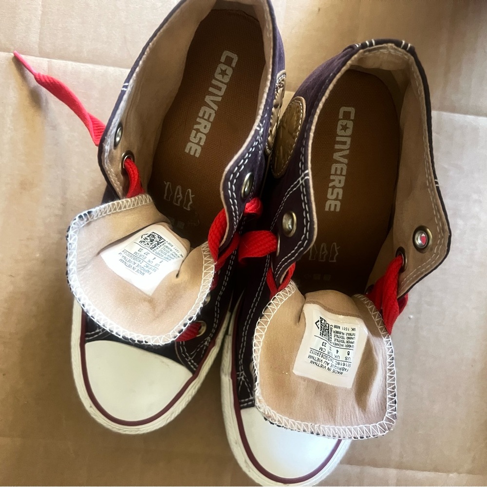 Converse Women’s ' Black and Burgundy Sneakers